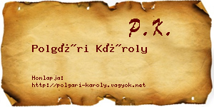 Polgári Károly névjegykártya