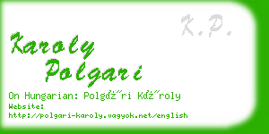 karoly polgari business card